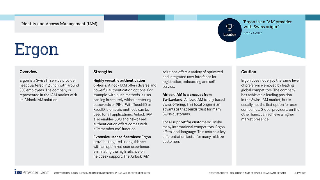 ISG ProviderLens™ Quadrant Report – Airlock Is Leader | Airlock